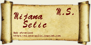 Mijana Selić vizit kartica